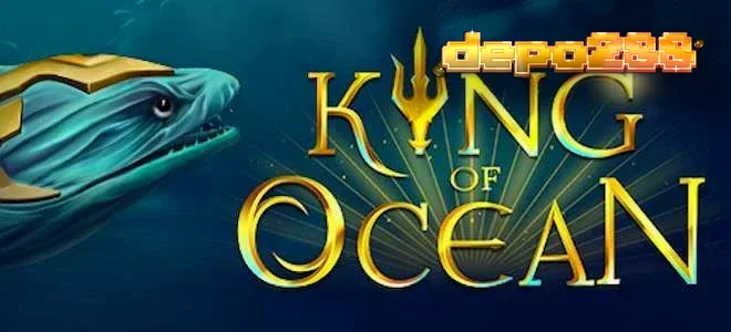 Ilustrasi King of Ocean dengan latar belakang laut dalam dan simbol-simbol permainan.